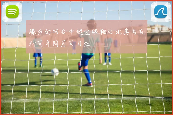 缘分的巧合中超金银靴法比奥与瓦科同年同月同日生